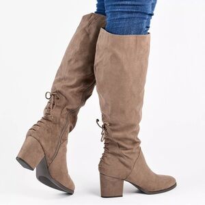 Women's Knee-High Boots in Taupe